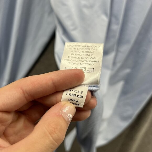 Mizzen+Main Shirt Mens 2XL Light Blue Trim Fit Stretch Performance Tech Dress - Picture 3 of 11